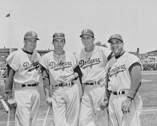 1956 Brooklyn Dodgers Duke Snider, Gil Hodges, Roy Campanella Glossy Keychain