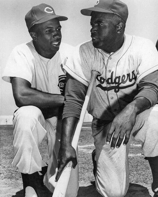 1956 Dodgers Jackie Robinson & Reds Frank Robinson Glossy Magnet Magnet