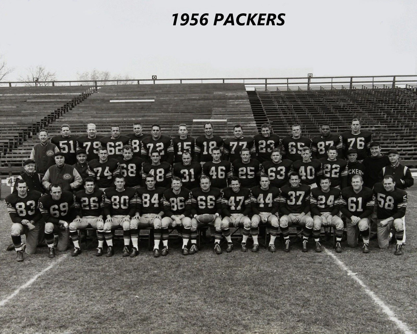 1956 Green Bay Packers Team Magnet Football Nfl Picture