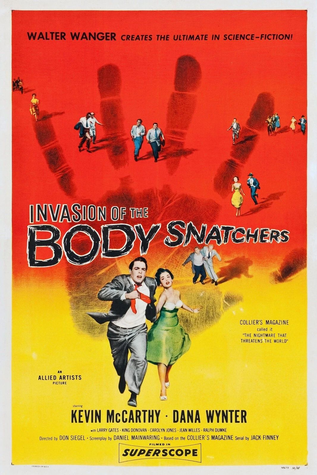 1956 Invasion Of The Body Snatchers Movie Poster Kevin Mccarthy Aliens 1