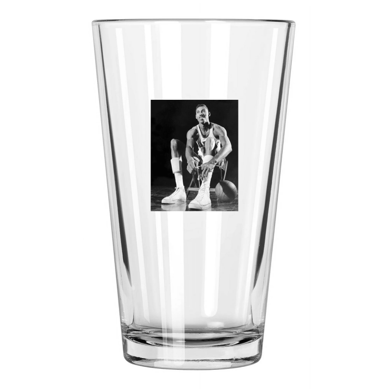 1956 Kansas Wilt Chamberlain Vintage Ncaa College Basketball Pint Beer Glass