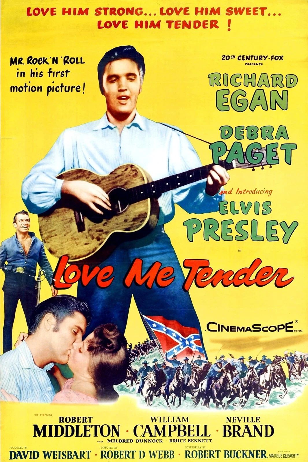 1956 Love Me Tender Movie Magnet Elvis Presley Debra Paget Clint Reno