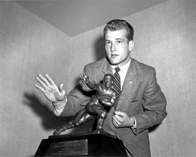 1956 Notre Dame Paul Hornung Glossy Keychain College Heisman Trophy Keychain