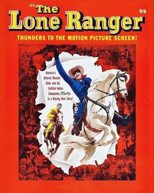 1956 The Lone Ranger Starring Clayton Moore Glossy Keychain Art Keychain
