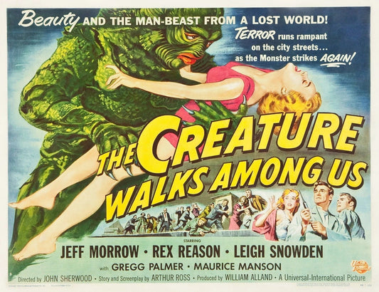1956 The Creature Walks Among Us Movie Keychain Rex Reason Jeff Morrow