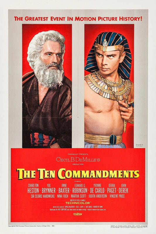 1956 The Ten Commandments Movie Keychain Charlton Heston Moses Rameses