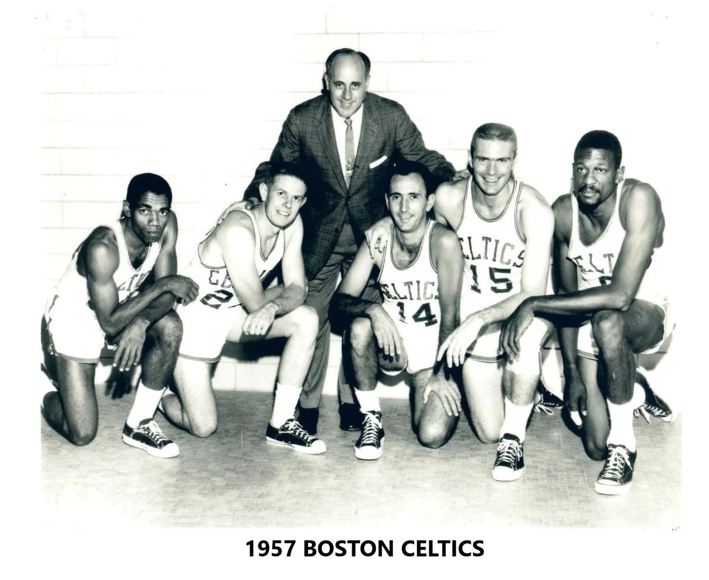 1957 Boston Celtics Team Keychain Basketball Picture Nba