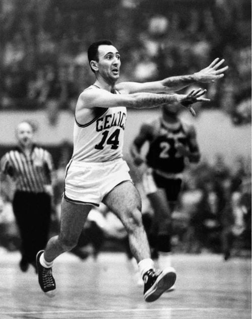 1957 Boston Celtics Guard Bob Cousy Glossy Keychain Basketball Keychain