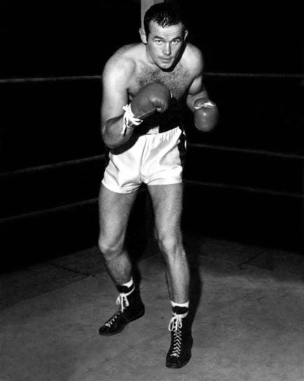 1957 Boxing Heavyweight Ingemar Johansson Glossy Keychain Pose Print Portrait