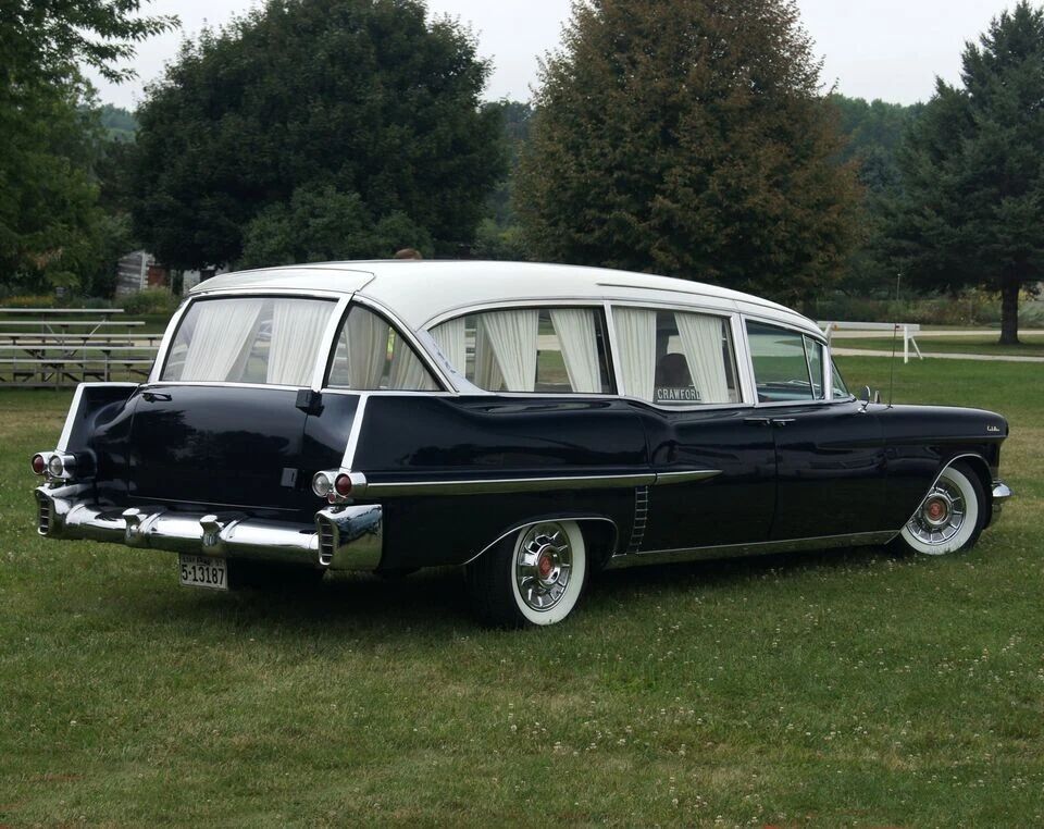 1957 Cadillac Superior Coach Hearse Classic Vintage Car Poster Photo