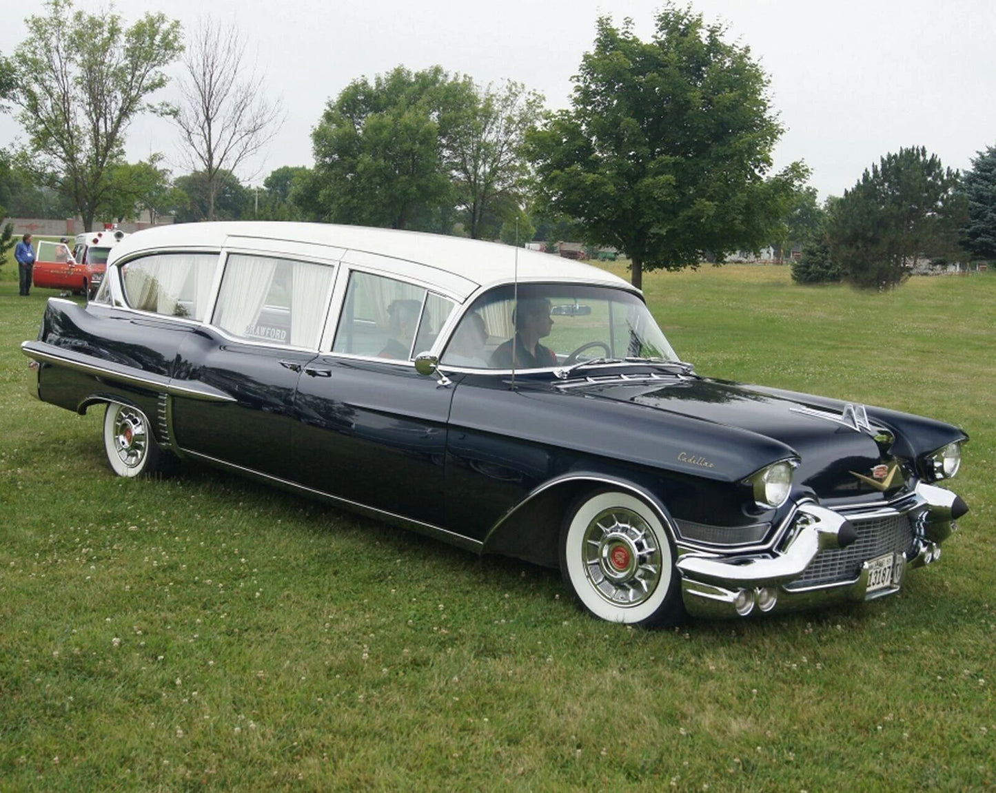 1957 Cadillac Superior Coach Hearse Classic Car Poster Photo