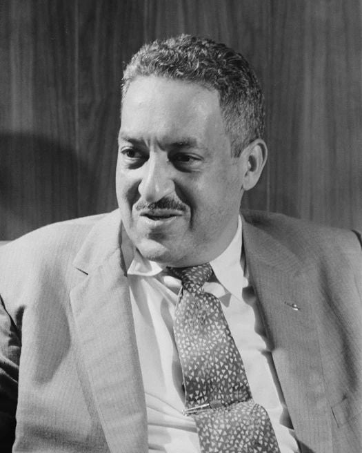1957 Civil Rights Attorney Thurgood Marshall Glossy Magnet Naacp Print