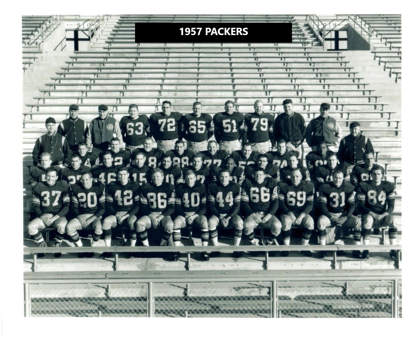 1957 Green Bay Packers Team Photo Football Nfl Picture