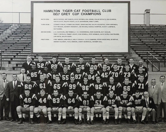 1957 Hamilton Tiger Cat Team Magnet Football Picture Cfl Grey Cup Champs
