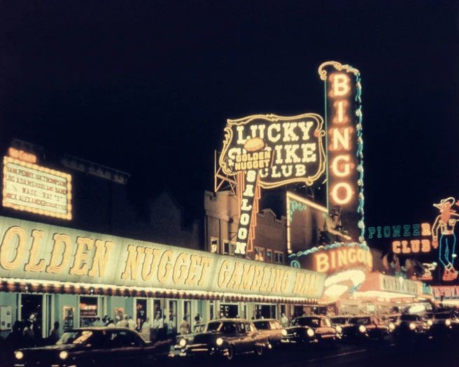 1957 Lucky Strike Club Las Vegas Glossy Magnet Casino Print Downtown Magnet