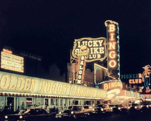 1957 Lucky Strike Club Las Vegas Glossy Magnet Casino Print Downtown Magnet