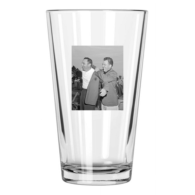 1957 Masters Pro Golfer Doug Ford & Jack Burke Jr Photo Pint Beer Drinking Glass