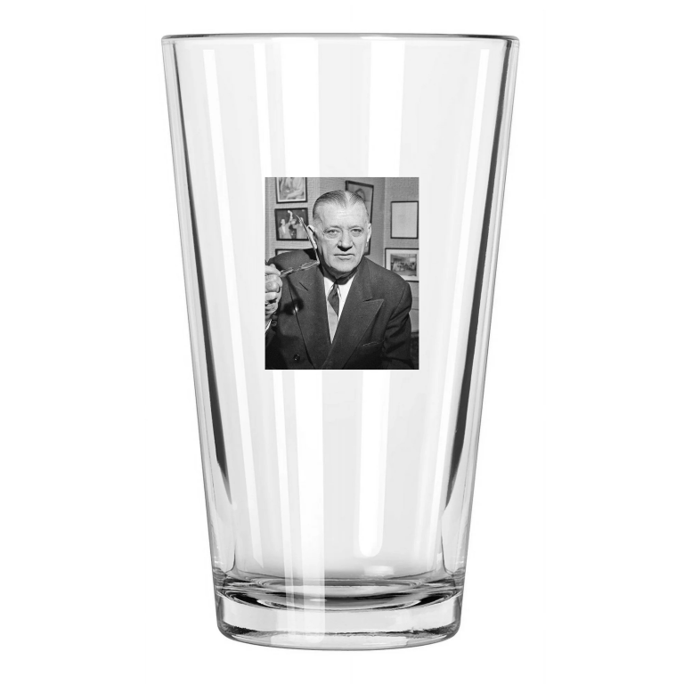 1957 Nfl Commissioner Bert Bell Photo Hof 63 Pint Beer Drinking Glass