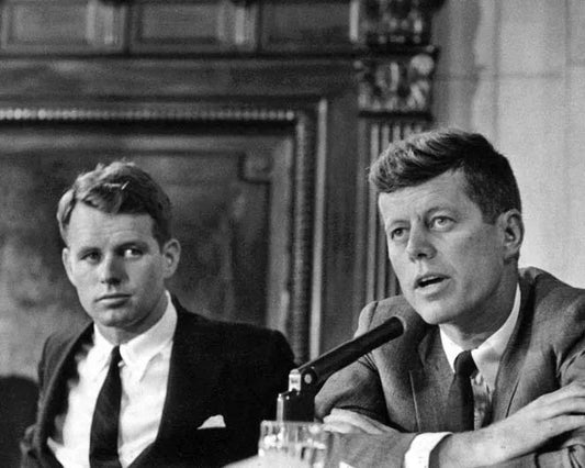 1957 Senator John F Kennedy Jfk And Robert Kennedy Rfk Glossy Magnet Print