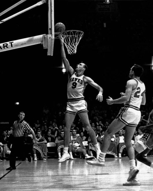 1957 St Louis Hawks Bob Pettit Keychain Basketball Keychain Glossy Print