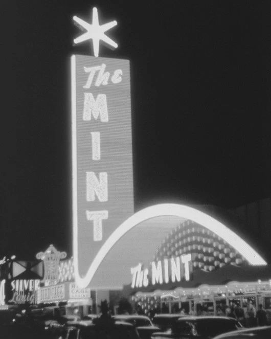 1957 The Mint Las Vegas, Nevada Glossy Magnet Casino Print Downtown Magnet 1