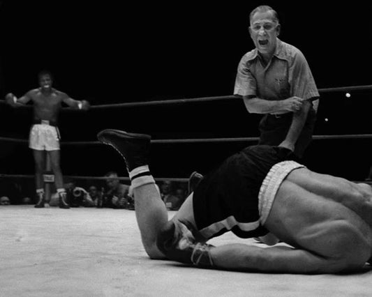 1957 Title Fight Sugar Ray Robinson Kos Gene Fullmer Keychain Champion Print