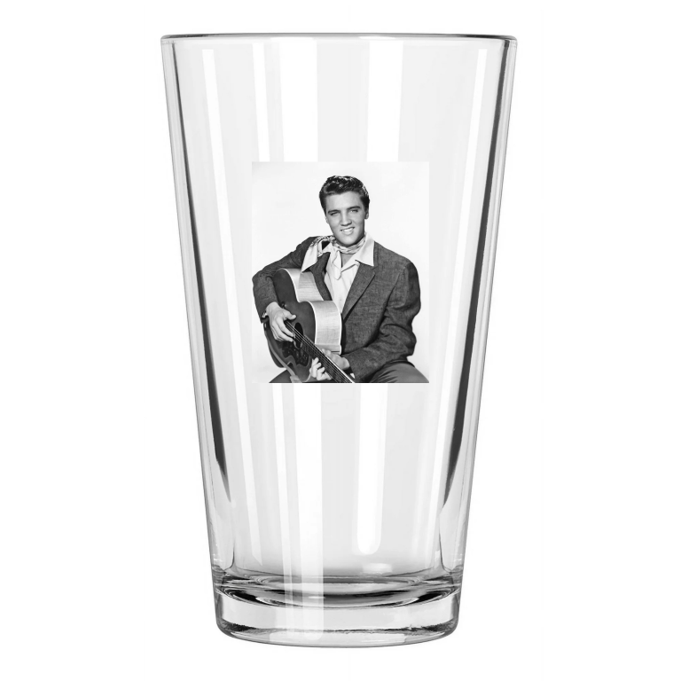 1958 Actor Singer Elvis Presley Photo 'King Creole' Pint Beer Drinking Glass