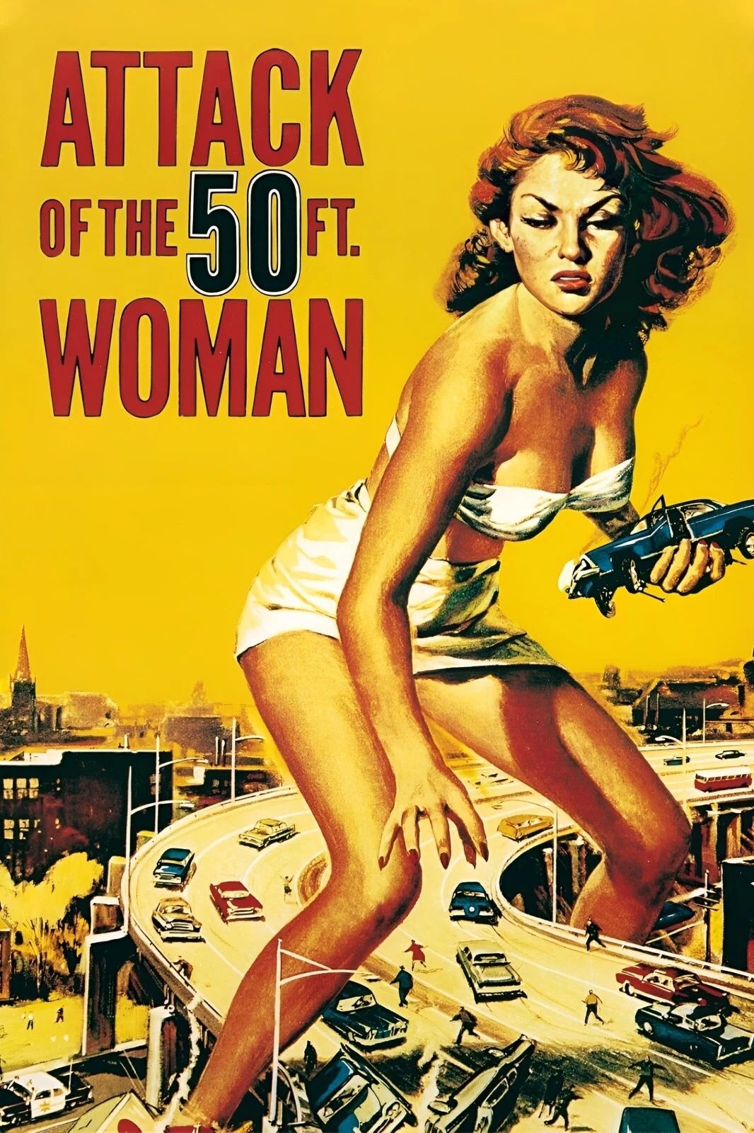 1958 Attack Of The 50 Foot Woman Movie Poster Allison Hayes