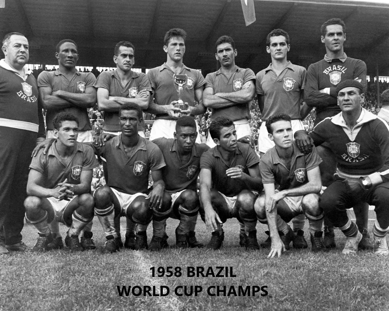 1958 Brazil Team Magnet Soccer Picture World Cup Champs