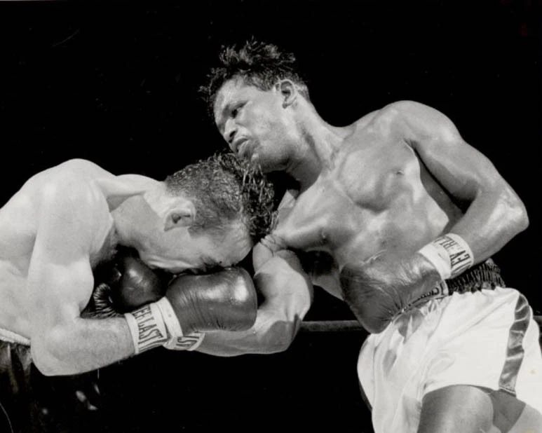 1958 Boxing Sugar Ray Robinson Vs Carmen Basilio Glossy Photo Poster