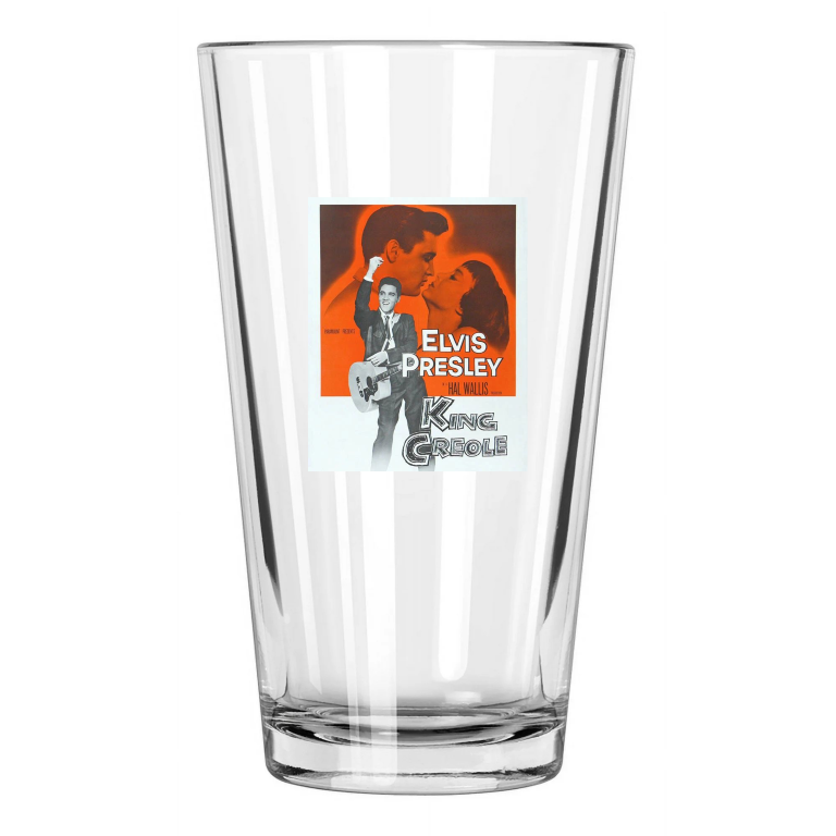 1958 Film King Creole Elvis Presley And Hal Wallis Pint Beer Drinking Glass