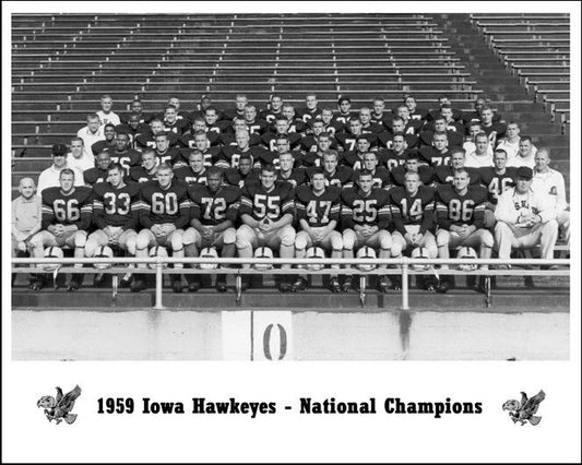 1958 Iowa Hawkeyes Team Roster Glossy Magnet National Championship Magnet