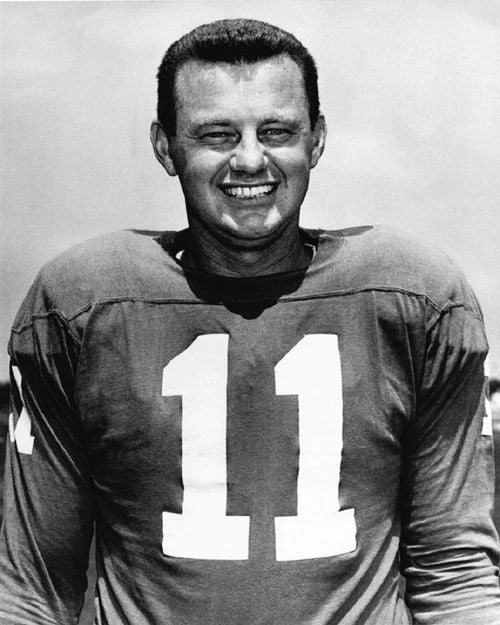1958 Philadelphia Eagles Norm Van Brocklin Glossy Magnet Football Print