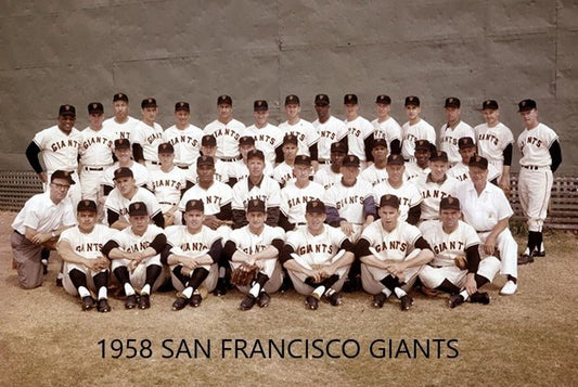1958 San Francisco Giants Team Magnet Baseball Picture Mlb Wide Border
