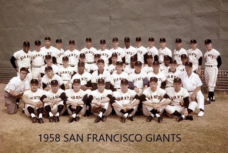 1958 San Francisco Giants Team Photo Baseball Picture Mlb Wide Border