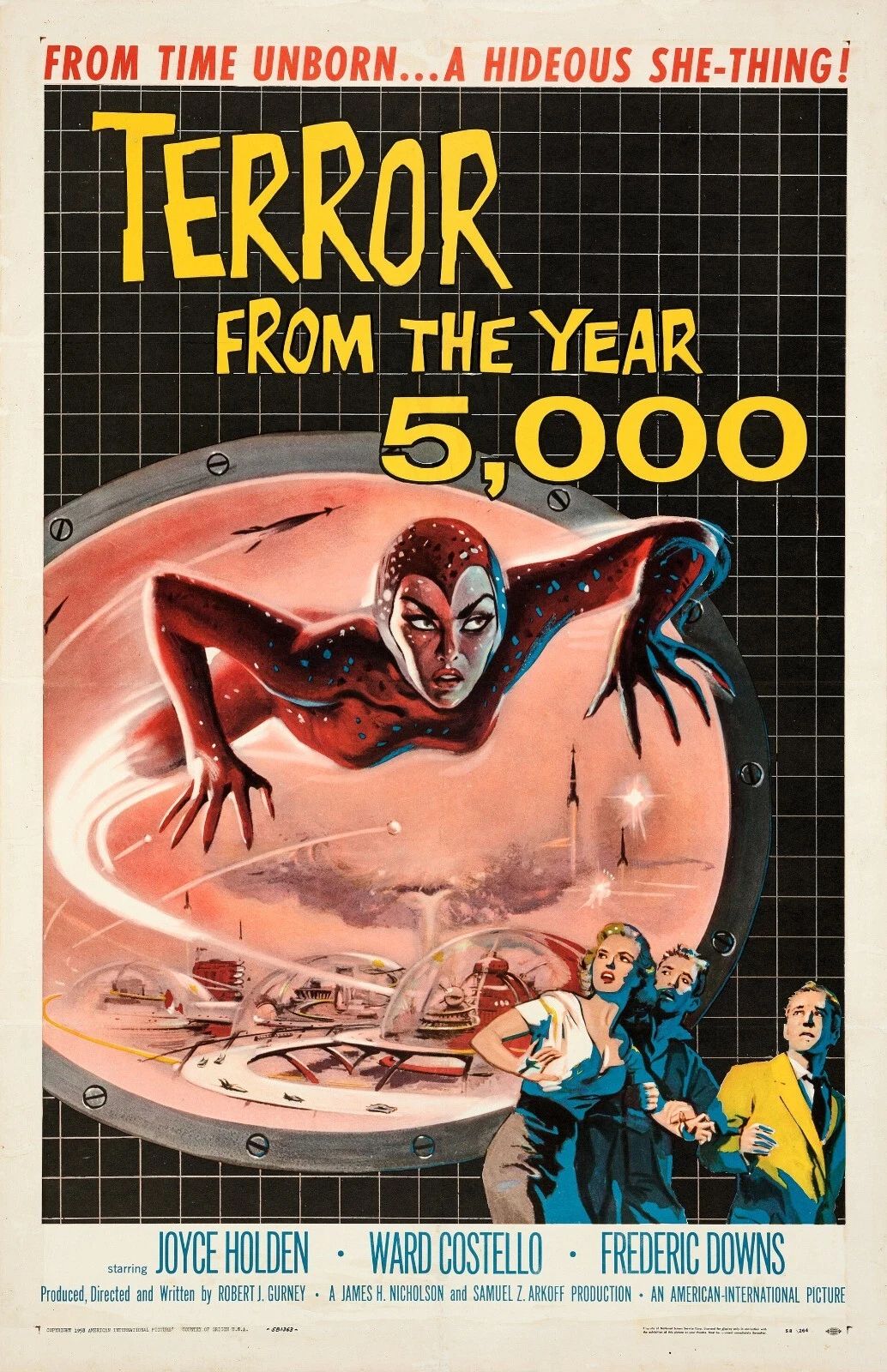 1958 Terror From The Year 5000 Movie Poster Ward Costello Joyce Holden