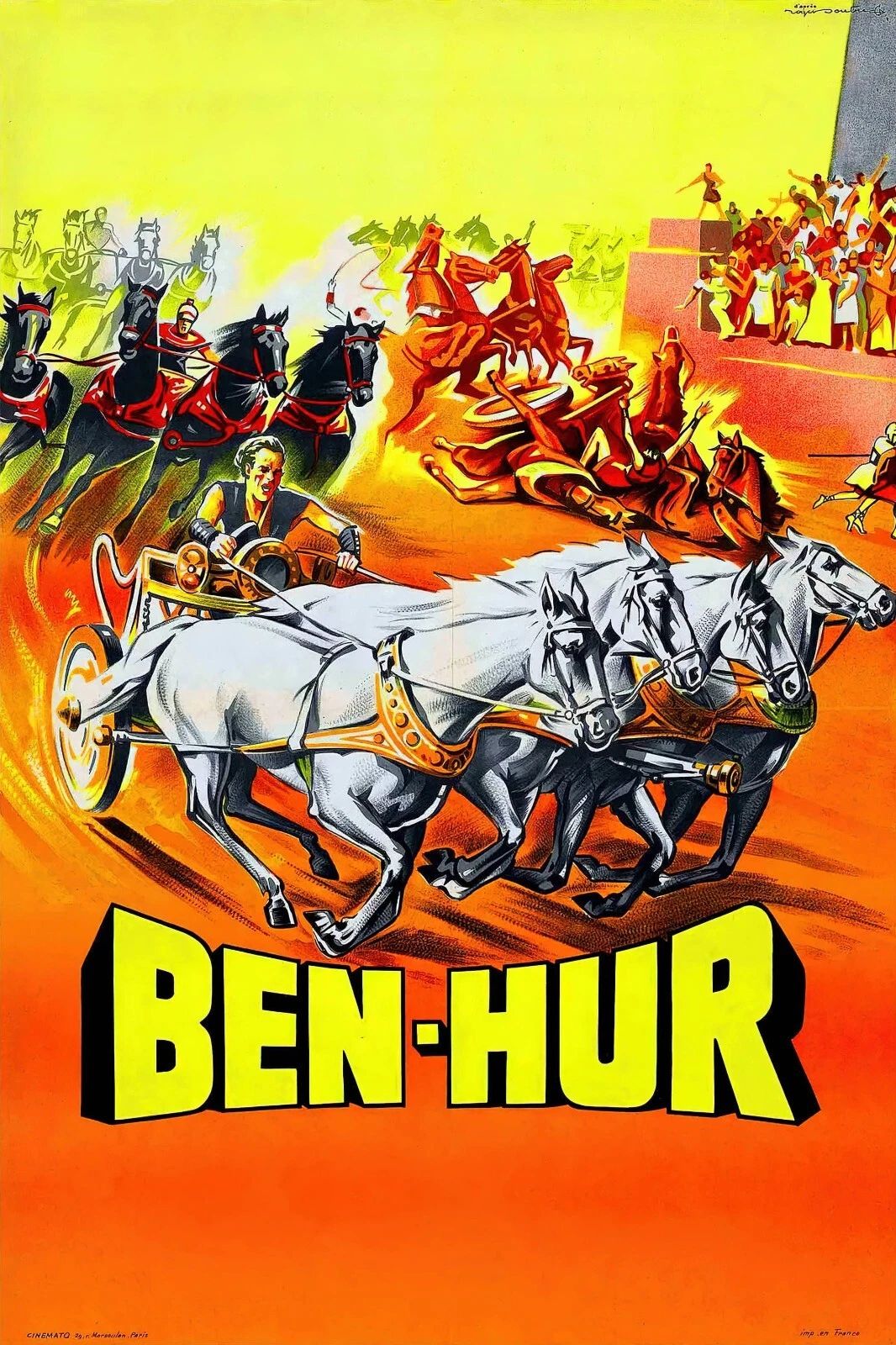 1959 Ben Hur Movie Keychain Charlton Heston Stephen Boyd