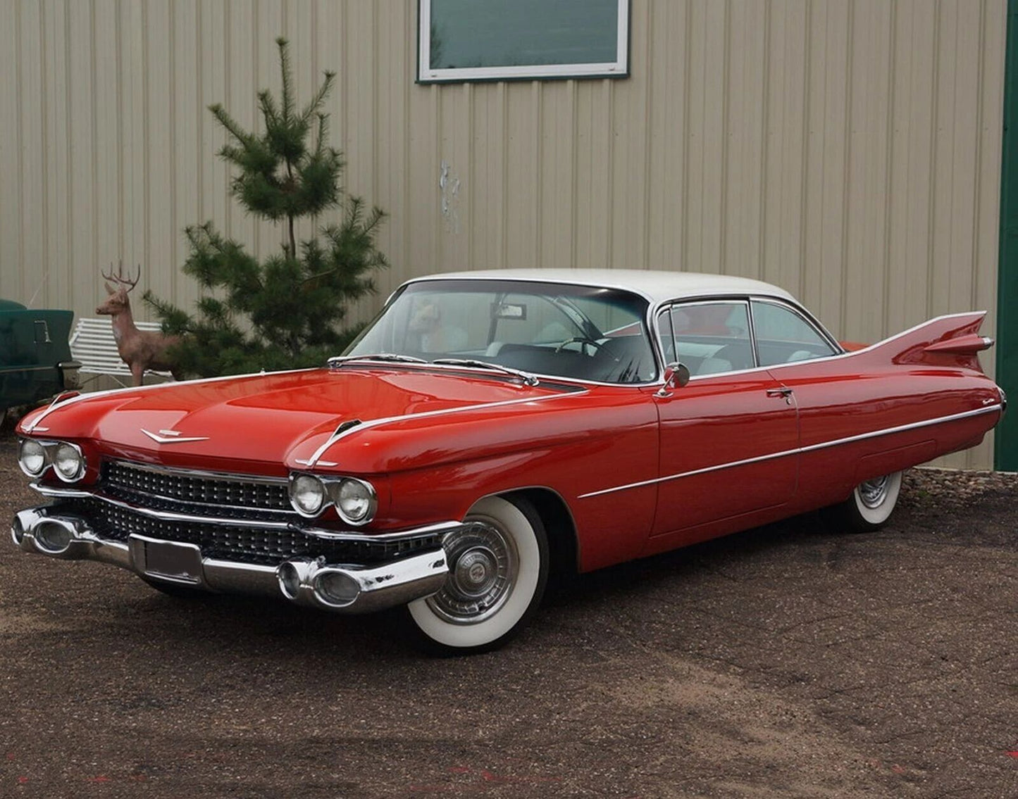 1959 Cadillac Coup Deville Retro Classic Car Poster Photo