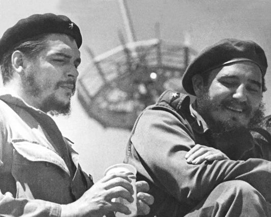 1959 Che Guevara And Fidel Castro Glossy Magnet Guerrilla War Leaders Print