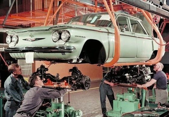 1959 Chevrolet Corsair Factory Assembly Classic Car Picture Photo