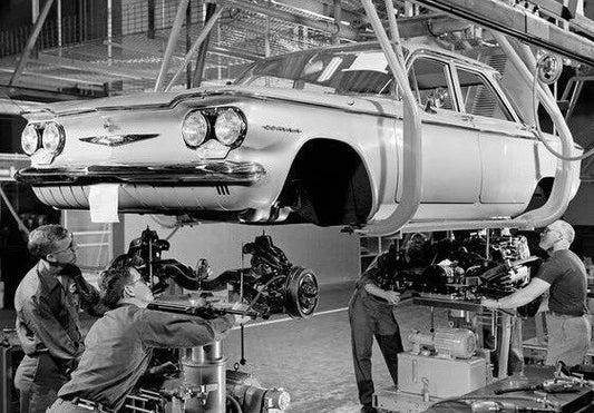 1959 Chevrolet Corsair Factory Assembly Classic Vintage Car Picture Photo