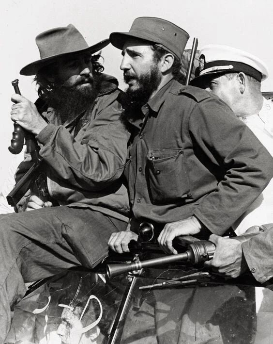 1959 Fidel Castro & Revolutionary Camilo Cienfuegos Retro Photo Picture