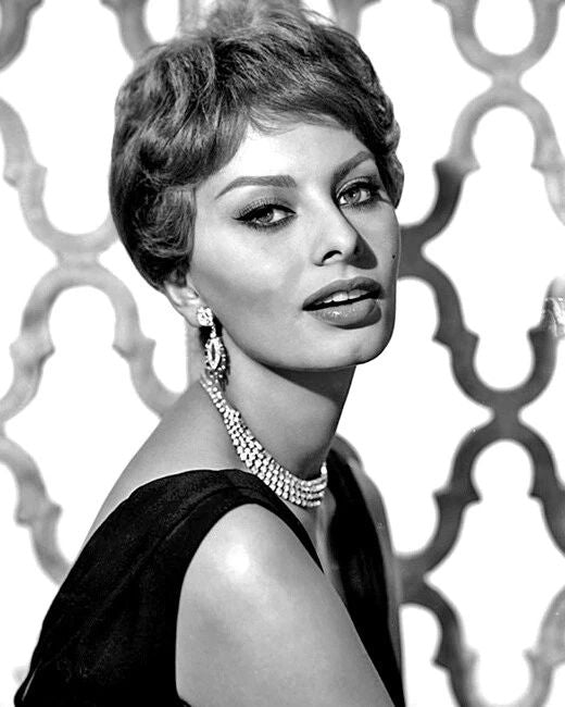 1959 Film Actress Sophia Loren Glossy Magnet Sofia Portrait Model Magnet