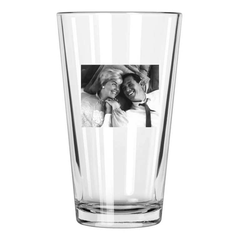 1959 Film Pillow Talk Photo Rock Hudson And Doris Day Pint Beer Drinking Glass
