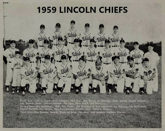 1959 Lincoln Chiefs Team Keychain Baseball Picture Western League Nebraska