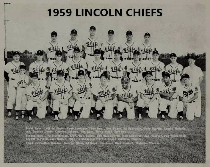 1959 Lincoln Chiefs Team Photo Baseball Picture Western League Nebraska
