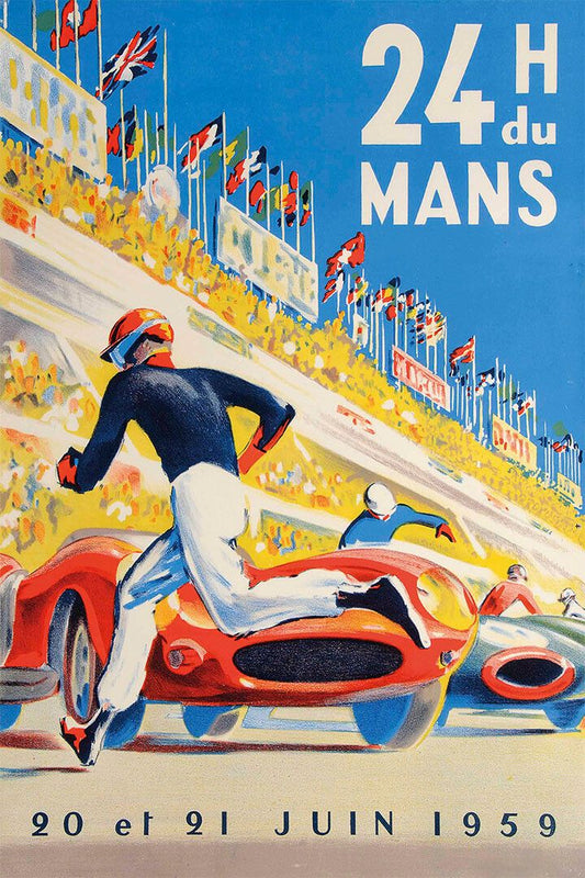 1959 Le Mans Race Car Vintage Style Auto Racing Jigsaw Puzzle