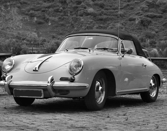 1959 Porsche 356B 1600 Classic Sports Car Picture Keychain