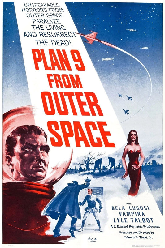 1959 Plan 9 From Outer Space Movie Keychain Gregory Walcott Bela Lugosi