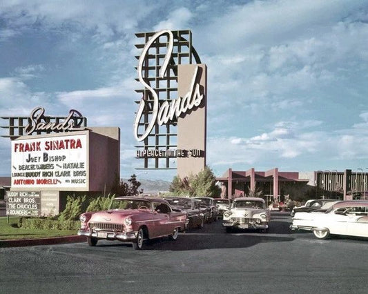1959 Sands Hotel Casino Las Vegas Glossy Keychain Print Frank Sinatra Keychain